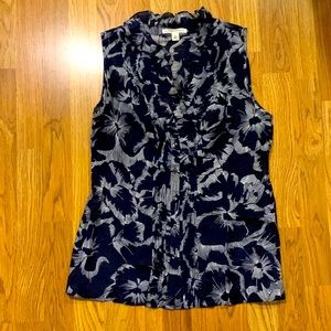 Banana Republic Blue & White Floral Top